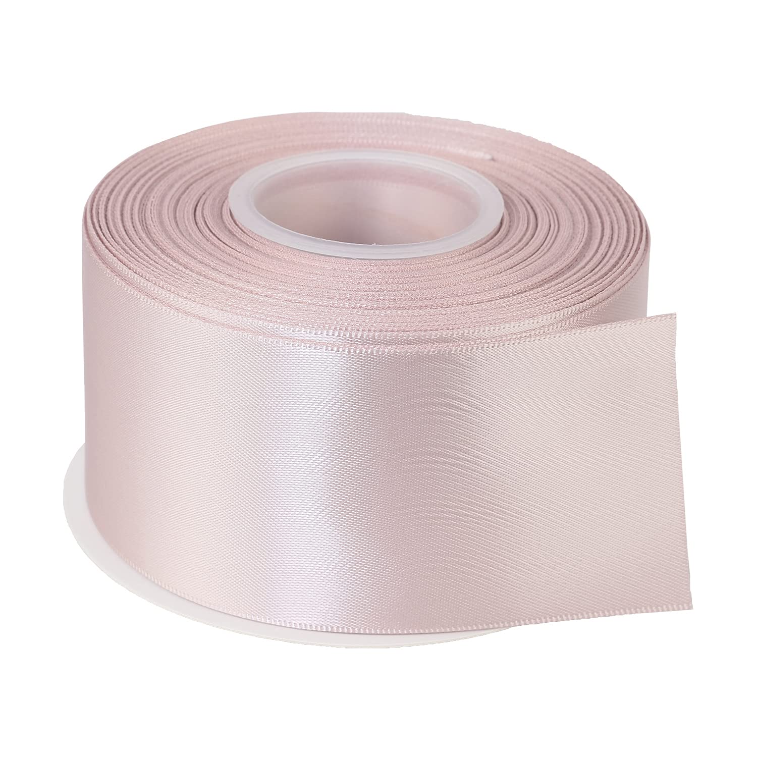 Joycrosso 50mm Double Faced Satin Ribbon 22 Meters-Roll Set for Gift Wrapping Party Favor Hair Braids Baby Shower Decoration Craft Supplies, Vanilla