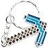 Minecraft Metal Pickaxe Blue Keychain Keyring