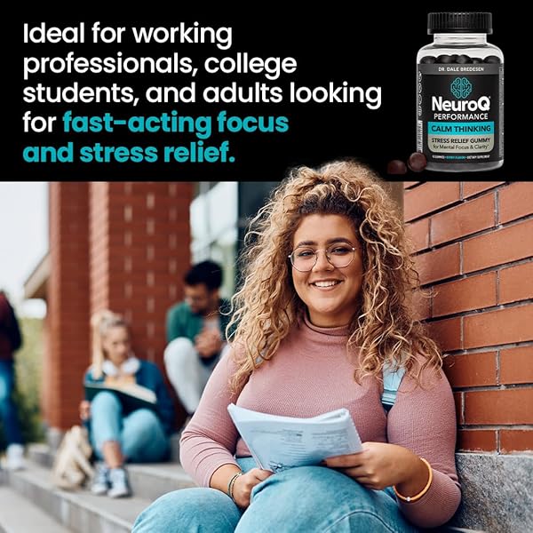 LIFESEASONS NEUROQ CALM THINKING GUMMIES – RELAXATION SUPPORT, CALM & FOCUS – WITH SENSORIL ASHWAGANDHA, GABA, L-THEANINE, LEMON BALM & CHAMOMILE – 30 DAY SUPPLY / 90 GUMMIES
