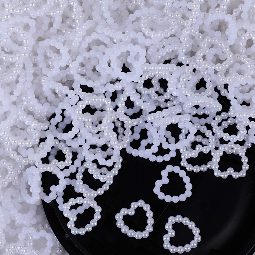 Napravi Rs Scrapbooking Loisirs Creatifs 11 X 11mm Serwoo Lot De 1000 Perle Coeur Embellissements Acryliques Blanc Et Beige Pour Bricolage De Album Decoration Mariage Table Artisant Couture