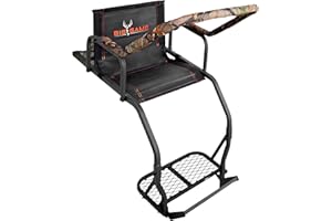 BIG GAME Ladder Tree Stand for Hunting Deer, Adjustable Climbing Tree-stand with Platform and Safety Harness for Shooting.