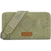 Wrangler Wristlet Wallets for Women Western Clutch Wallet Card Cases with Zipper Pocket