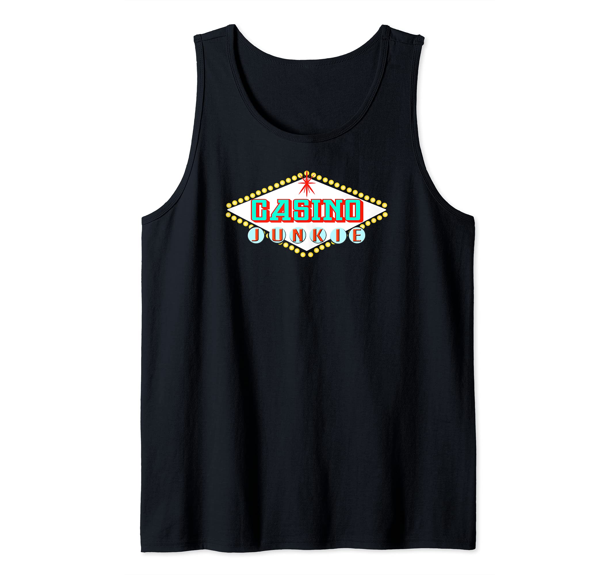 Casino Junkie Blackjack and Slot Machines Las Vegas Look Tank Top