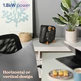 Russell Hobbs 1.8kW Electric Heater Retro Wood Effect Black RHRETHFH1001WDB view 6
