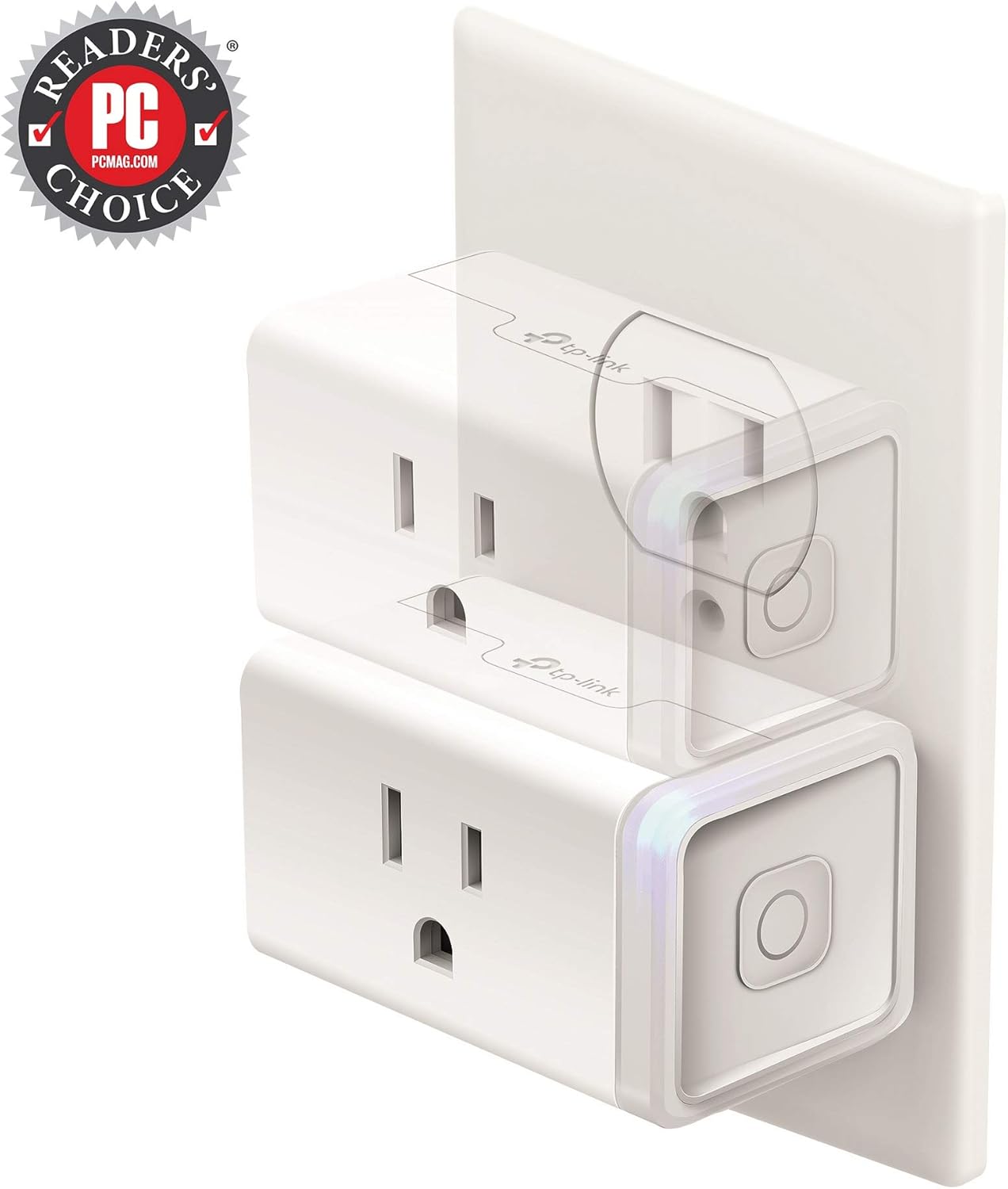 Kasa Smart Plug by TP-Link, Smart Home Wi-Fi Outlet works with Alexa, Echo, Google Home & IFTTT, No Hub Required, Remote Control, 15 Amp, UL certified, 3-Pack (HS105P3), White - - 
