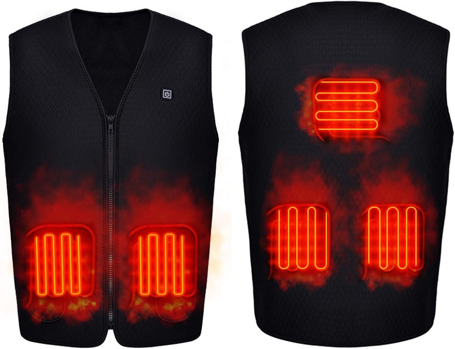 Heated Vest Electric Warm Vest Body Warmer Clothes Washable Lightweight with Adjustable Temperature Control Heating Thermal Jacket for Women Men Winter Outdoor Activities (XL) at  Men’s Clothing store