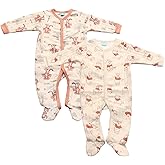 Magic Threadz Disney Clothes Baby Boys 2-Pack Quilted Footed Coveralls Mickey Mouse, Winnie the Pooh and Dumbo (0/3M-6/9M)