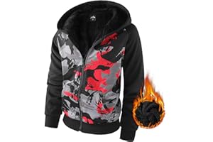 LAIWANG Boy's Zip Up Hoodie Heavyweight Winter Sweatshirt Fleece Sherpa Lined Warm Jacket