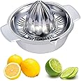 Citrus Lemon Orange Grapefuit Juicer Manual Squeezer Stainless Steel 304 Robust Hand Juicer Reamer Rotation Press with Strain