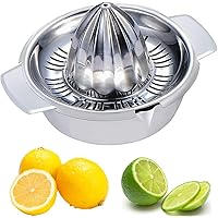 Citrus Lemon Orange Juicer Manual Squeezer Stainless Steel 304 Robust Hand Juicer Reamer Rotation Press with Juice…