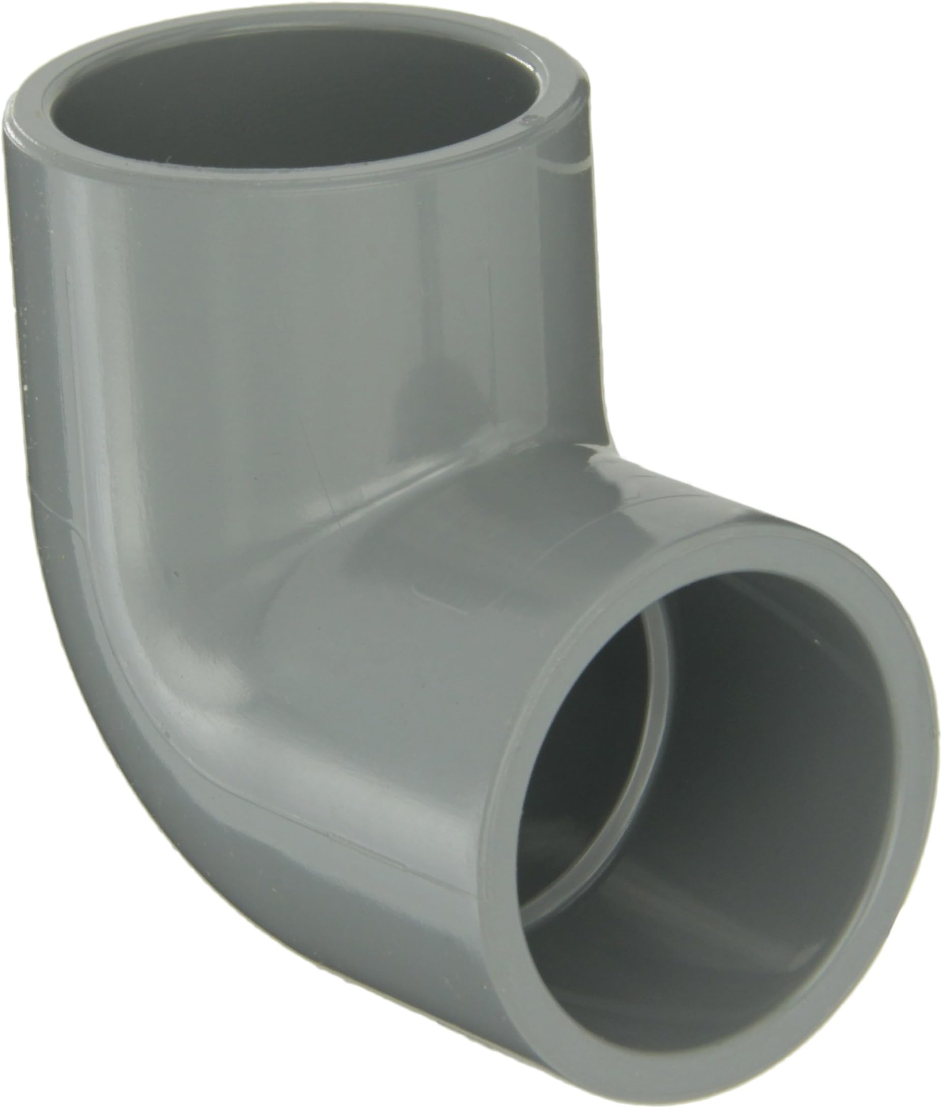 GF Piping Systems CPVC Pipe Fitting, 90 Degree Elbow, Schedule 80, Gray, 2-1/2" Slip Socket