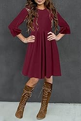 HOSIKA Toddler Girls Christmas Dress Loose Casual
