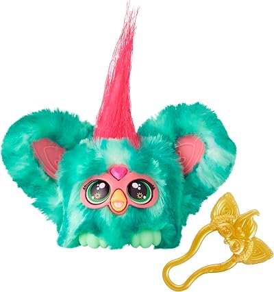 Furby Mello-Nee Furblet Mini Plush 5 cm Keychain 45+ Sounds Phrases