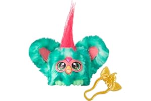 Furby Furblets Mello-Nee Mini Friend, 45+ Sounds, Summer Chill Music & Furbish Phrases, Electronic Plush Toys, Watermelon Red & Green, Back to School Gifts, Ages 6+