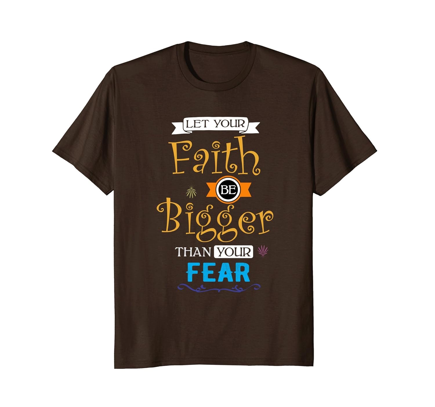 Christian T-shirt Faith Bigger than Fear Tee Men Women Kids-anz