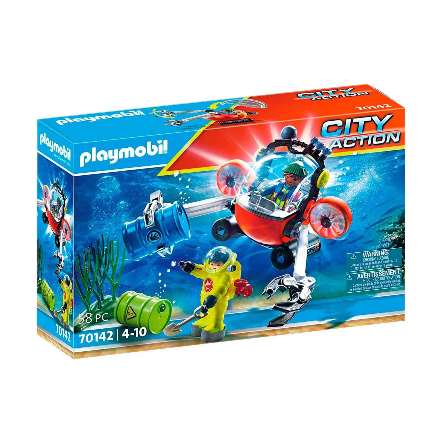 Playmobil City Action 70142 Sea Rescue: Environmental Expedition with Dive Boat, For Ages 4+