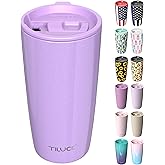 TILUCK 20 oz Tumbler with Lid, Double-Walled Vacuum Insulated Travel Coffee Mug, Durable Stainless Steel Coffee Tumbler (Lavender, 20oz)