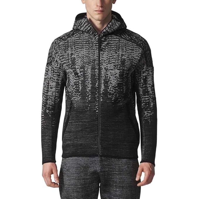 Adidas Men's ZNE Pulse Training Knit Hoody, Athletics FullZip Hoodie