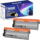 TN660 TN-660 Toner Cartridge - Replacement for Brother TN660 TN630 TN-630 TN-660 Use for HL-L2300D HL-L2380DW HL-L2320D DCP-L2540DW HL-L2340DW HL-L2360DW HL-L2305W Printer(2 Black)