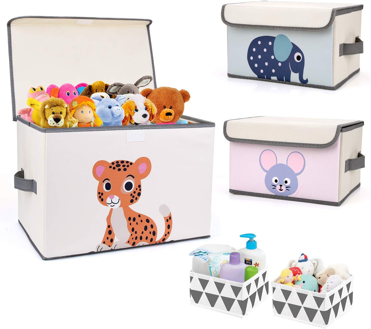 DIMJ - Cajas de almacenamiento para niños y niñas (3 unidades