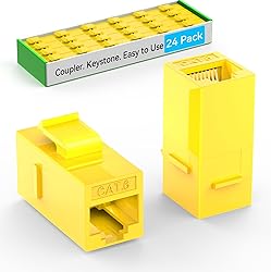 Sokqovt CAT6 RJ45 Keystone Coupler (24 Pack), Cat6