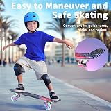 BELEEV 22 Inch Kids Skateboard Cruiser with LED Wheels view 3