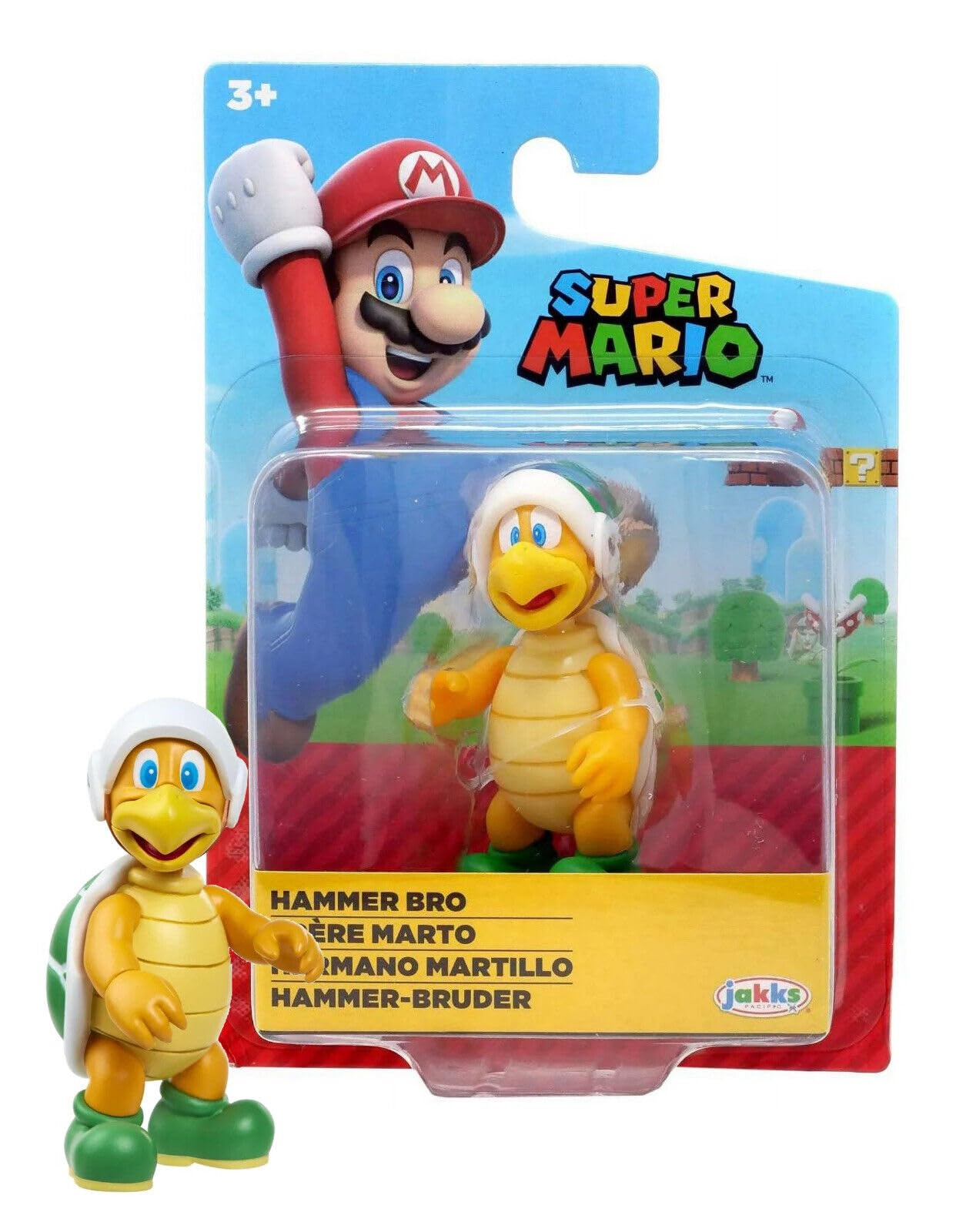 Super Mario Action Figure 2.5 Inch Collectible Toy - Packaging May Vary (Hammer Bro)