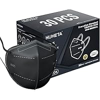HUHETA KN95 Face Masks, 30 Packs Individually Wrapped, 5-Ply Breathable & Comfortable Safety Mask, Filter Efficiency≥95…