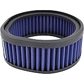 WLZW Motorcycle High Flow Air Filter Intake Cleaner Air Filter Fit For Harley Model S&S Super E&G Carburetors with Teardrop Washable 12-579