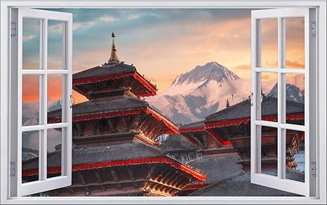 Nepal Tempel Asien Gebirge Wandtattoo Wandsticker Wandaufkleber F1398 Grosse 40 Cm X 60 Cm Amazon De Kuche Haushalt