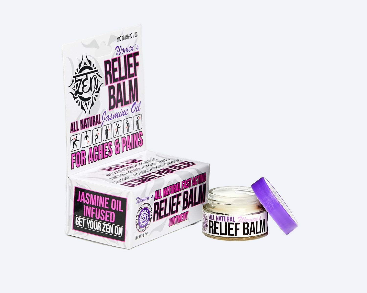 ZEN Balm - Women's All Natural Pain Relief with Jasmine Oil, 0.7oz: Health & Personal Care