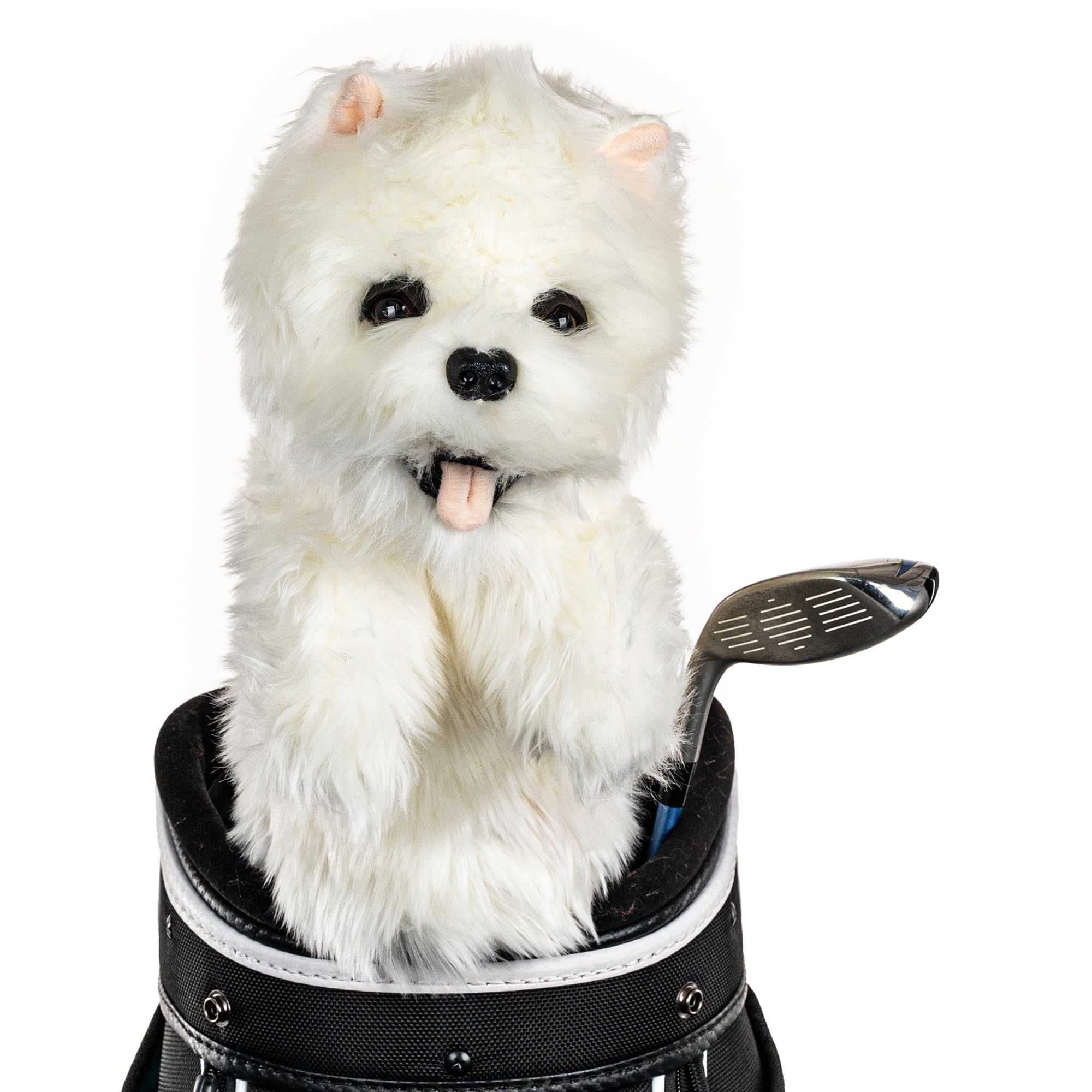 Daphne's Novely Headcover - Westie, Off-white, Animal Print โ image 1