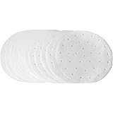 Premium Perforated Parchment Bamboo Steamer Paper Liners - 100 Eco-Friendly Pack - For Air Fryer, Steaming, Cooking, Vegetables, Rice, Dim Sum