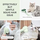 Aumuca Cat Brush for Long or Short Haired Cats Forest Green De-Shedding Tool view 2