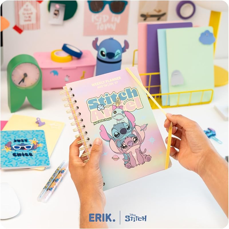 | Agenda Scolaire 2026 2027 Stitch et Angel - Semainier