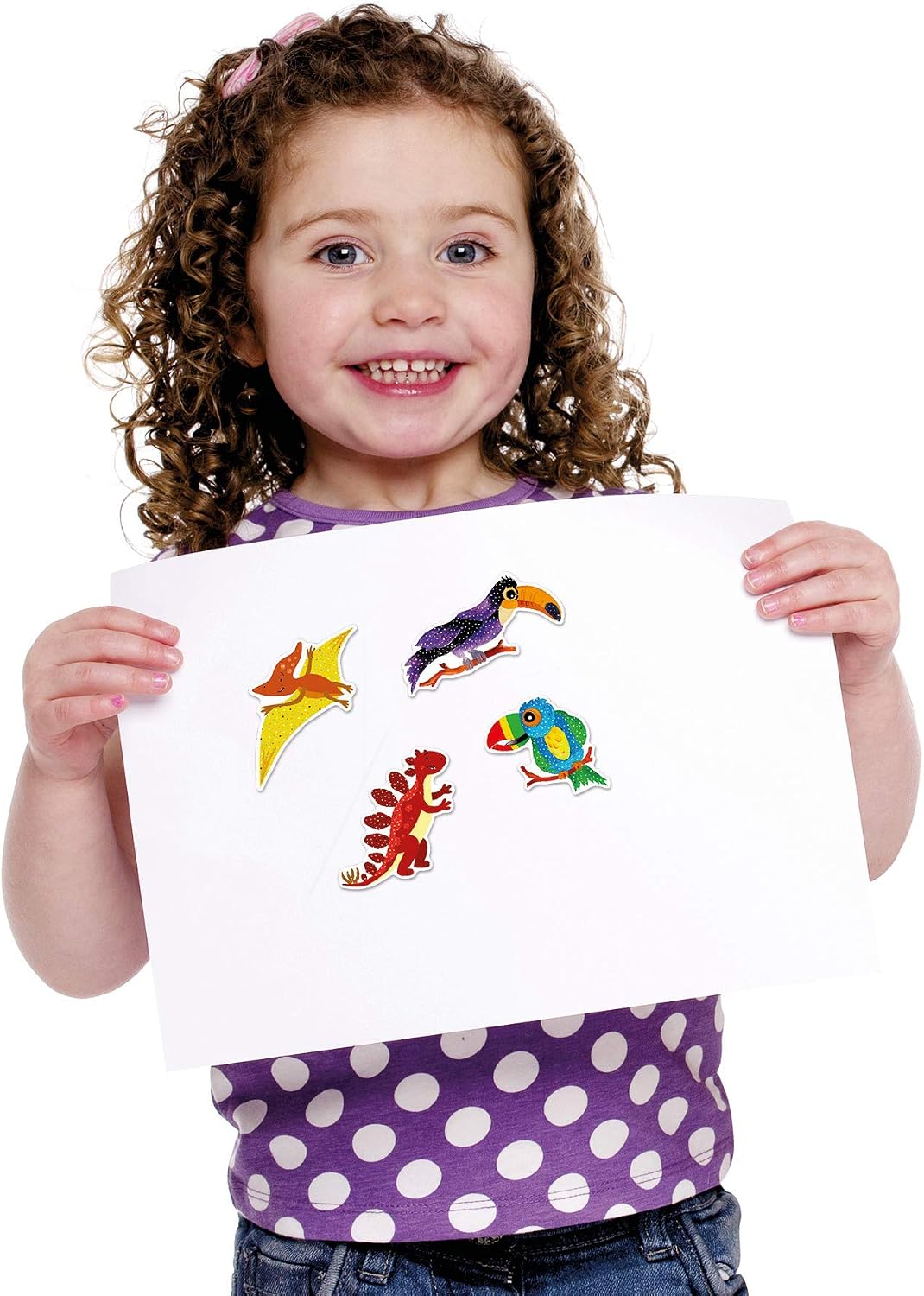 Z-Design AVERY Zweckform Glitter Sticker Birds 8 Stickers (Self-Adhesive Colourful Children's Stickers for Playing Crafts - Image 4