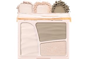 3 Color Face Contour & Highlight Palette, Matte & Shimmer Highlighter Contour Pallete Compact, Powder Contour Kit with Argan 
