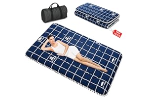KISEELY Japanese Futon Mattress, Foldable Tatami Mat Portable Dormitory Sleeping Pad with Bag & Strap, Floor Mattress Thicken Sleeping Mattress Roll up Camping Mattress (Blue Crown H1, 39" X80)