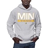Hybrid Sports NFL - Minnesota Vikings - City Block - Men's and Women's Pullover Hooded Fleece Sweatshirt - Size 3 X-Large - Minnesota Vikings - Athletic Heather