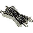 Bachmann Trains - Snap-Fit E-Z TRACK 30 DEGREE CROSSING (1/card) - NICKEL SILVER Rail With Grey Roadbed - N Scale, 8