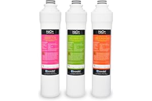 Brondell H2O+ Coral UC300 Three-Stage Undercounter Water Filtration System (UF-35 Replacement Filters)