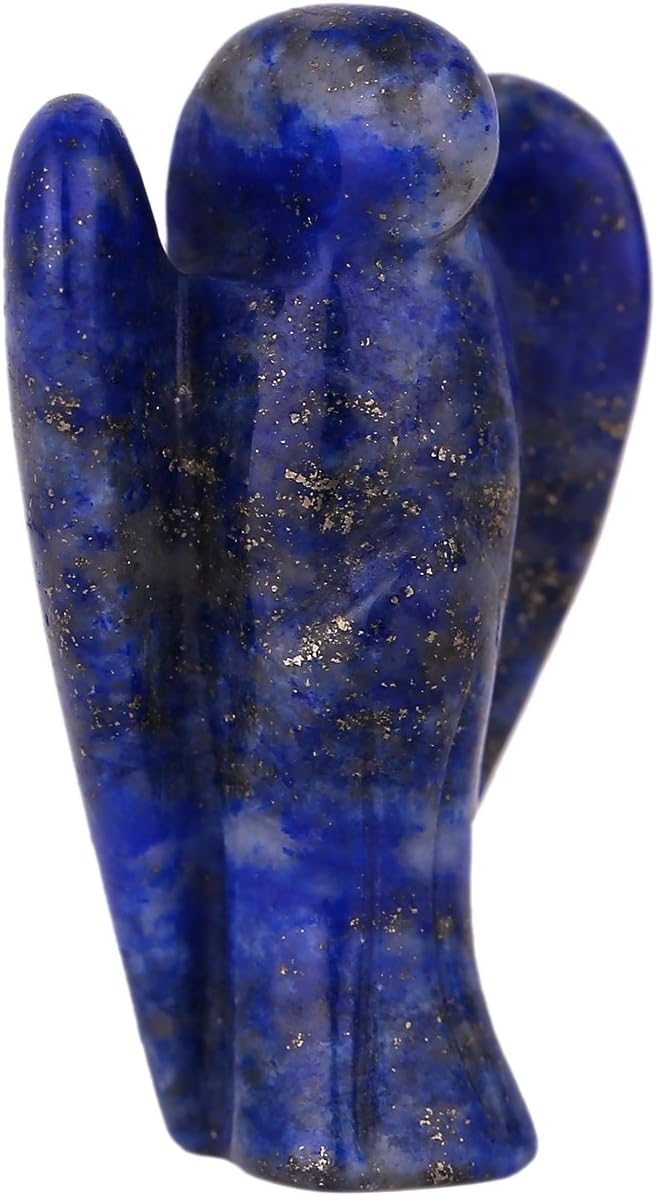 Morella Gemstone Lapis Lazuli Stone Angel Good Luck Charm Guardian Angel to take with You 3,5 cm in a Velvet Bag - Image 3