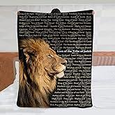 Religious Gifts Blanket with Names of Christ Christian Throw Blanket Soft Lightweight Cozy Warm Blankets for Women Men Gift - 60"X 50"