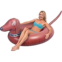 GoFloats Wiener Dog Party Tube Inflatable Raft, Float in Style (for Adults and Kids)