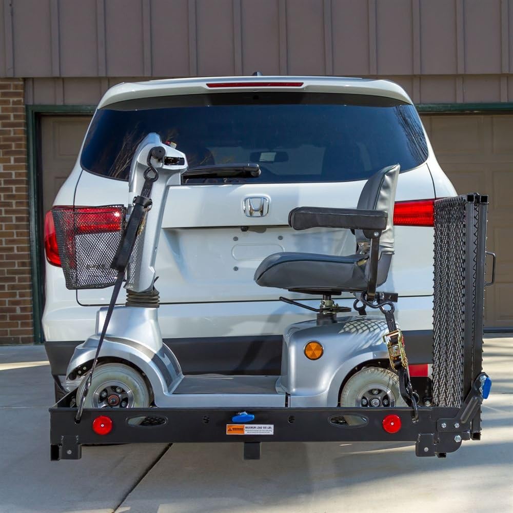Silver Spring SC500-V3 Folding Steel Scooter and Wheelchair Carrier with Ramp: Automotive