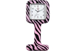 Lancardo Unisex Square Nurses Clip-on Fob Brooch Lapel Silicone Pocket Watch 5 Colors