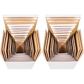Cuyacili 2 Set Nesting Gift Boxes Surprise Box White Corrugated Paper 12pcs (1.9-6.3 Inch), Prank Gift Boxes for Weddings Anniversaries Birthday