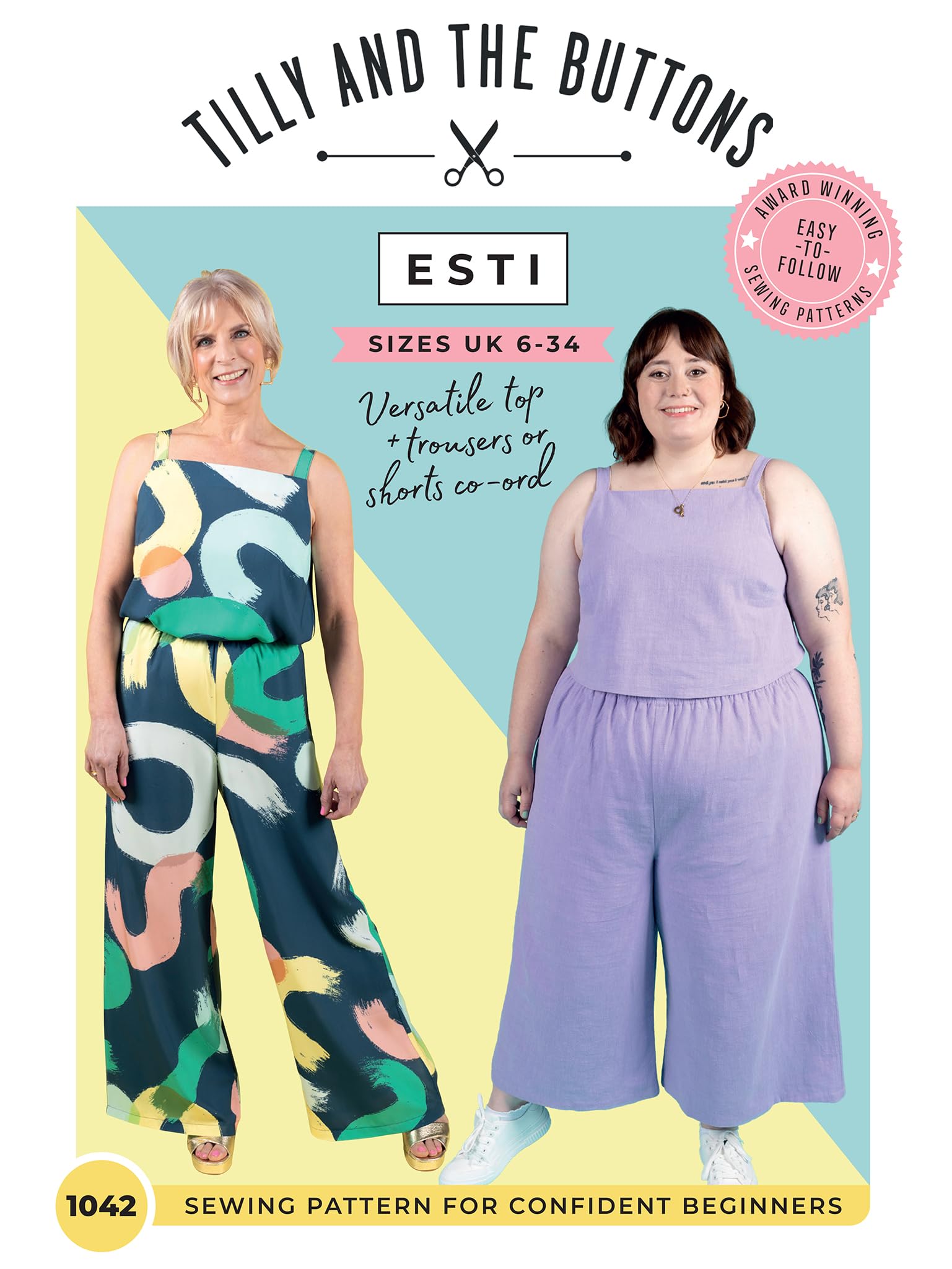 Tilly and the Buttons Esti Top + Trousers Co-ord Sewing Pattern UK 6-34