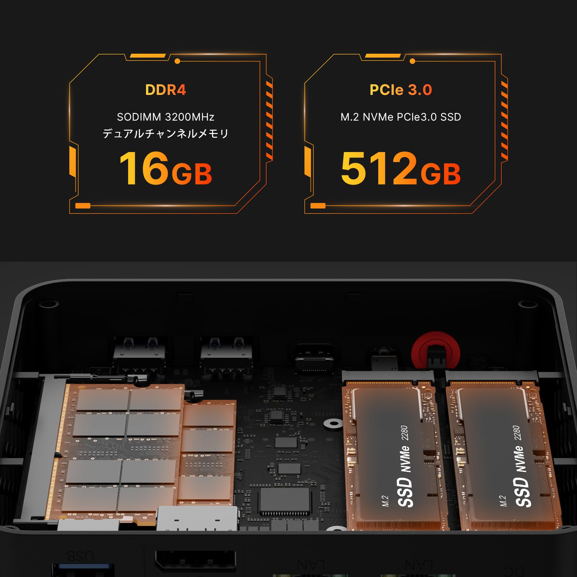 Mua ミニPC Ryzen 7 5700U BOSGAME P4 ミニ PC 32GB DDR4 3200Mhz RAM