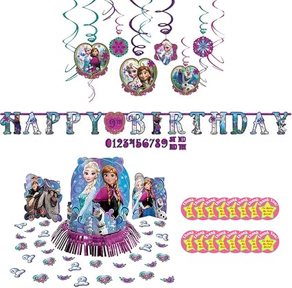 Amazon Com Frozen Magic Birthday Party Supplies Pack For 16